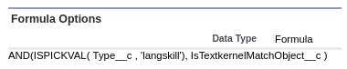 Skills formula field