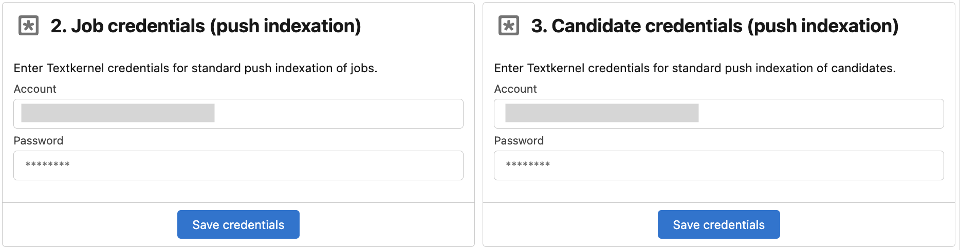 Indexing credentials