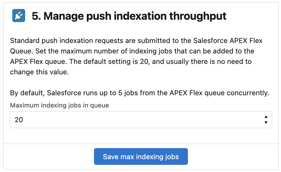 Indexing throughput