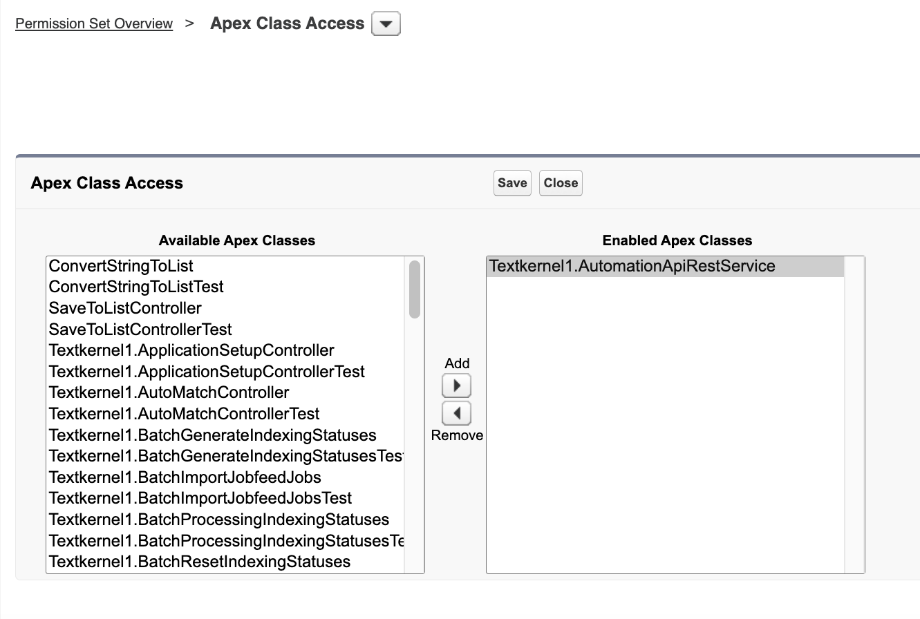 APEX Class Access Permission