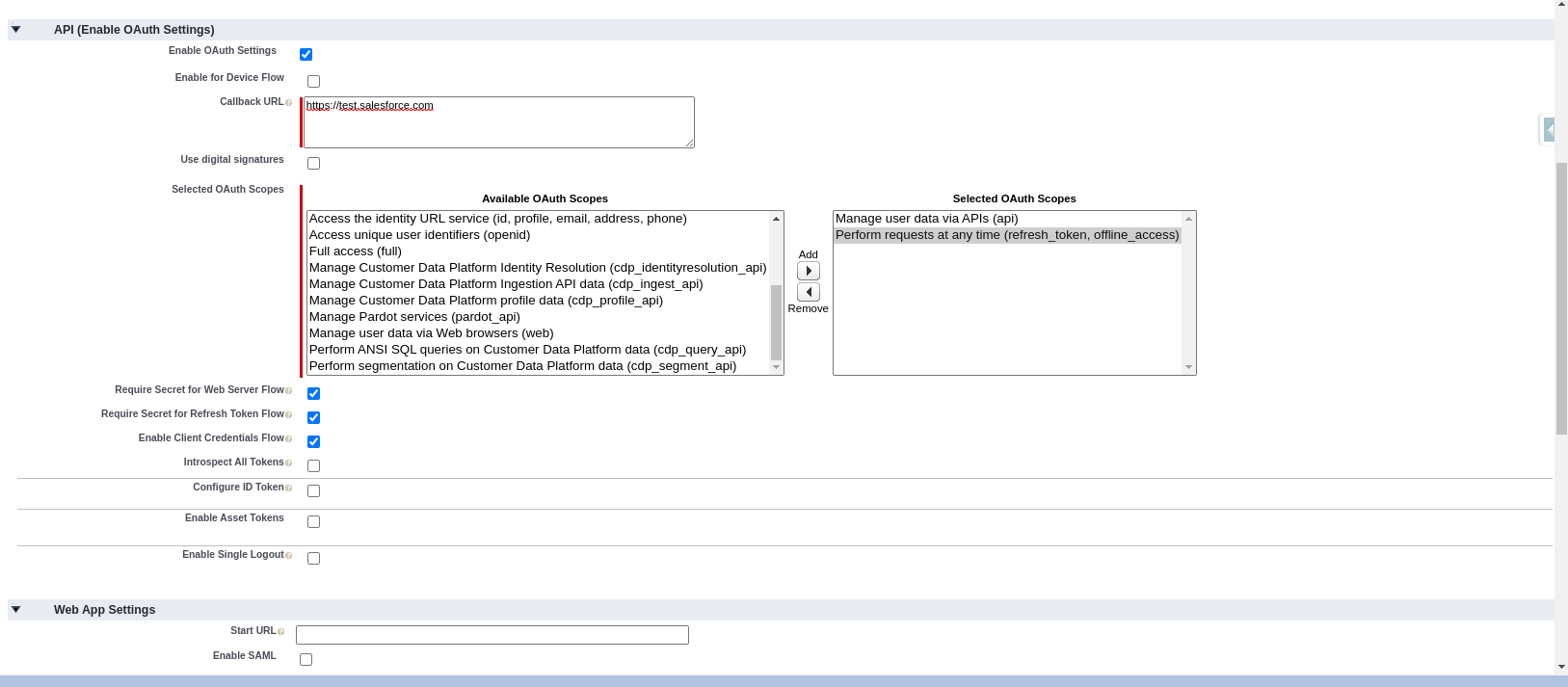 OAUTH Scopes